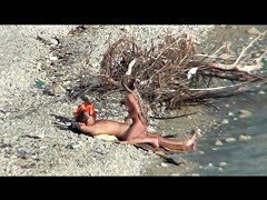 Couple fucking on a public beach, while walking past people