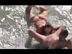 Girl does Blowjobs and prostate massage guy again