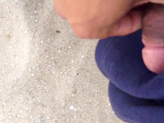 cum on girl at beach