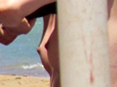 Babe caught topless in Agia Marina, Creta.