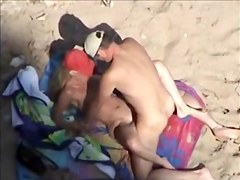 Nude Beach - Blurred Blond Fuck