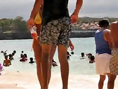 Busty Girl Wearing See-Through Bikini