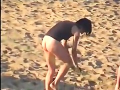 Changing at the beach
