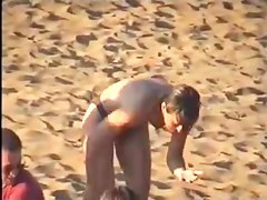 Changing at the beach