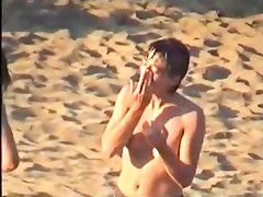 Changing at the beach