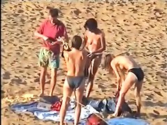 Changing at the beach