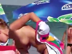 Nudist Beach Perv three Legal Age girlr A-Hole and Pantoons