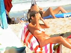 curly nudist out of sea