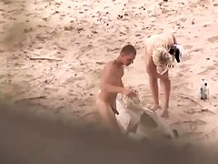 Awesome blonde hottie gets banged in hot beach porn video