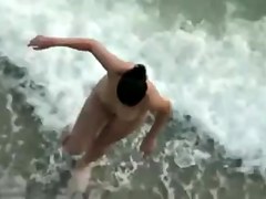 Having sex on beach. Hidden web camera