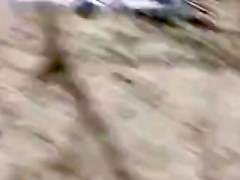 A Voyeur films a pair on beach