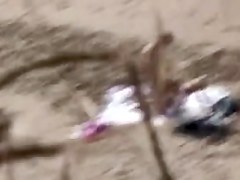 A Voyeur films a pair on beach