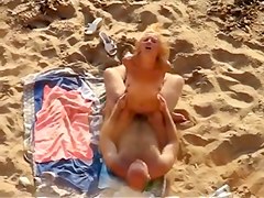 Naked Beach - a voyeurs POV - amazing face close-ups