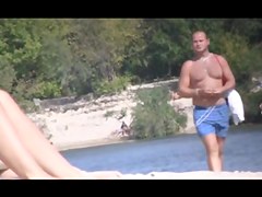 Fellatio at the nudist beach