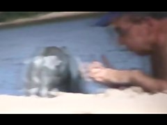 Fellatio at the nudist beach