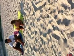 ASTOUNDING GREEK JUVENILE. YELLOW BIKINI AT THE BEACH TEASING US