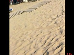 ASTOUNDING GREEK JUVENILE. YELLOW BIKINI AT THE BEACH TEASING US