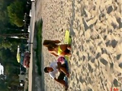 ASTOUNDING GREEK JUVENILE. YELLOW BIKINI AT THE BEACH TEASING US