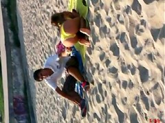 ASTOUNDING GREEK JUVENILE. YELLOW BIKINI AT THE BEACH TEASING US