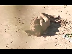 Voyeur on public beach. Hawt juvenile pair sex once more