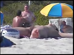 sexy ladies in nature's garb on the beach