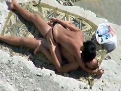 Voyeur Tapes Pair Fucking On Beach
