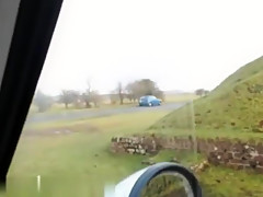 Milf in Stockings Hot Car Action