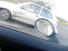 Milf in Stockings Hot Car Action