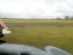 Milf in Stockings Hot Car Action