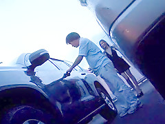 Hottest Japanese chick Yuna Shiina in Exotic Stockings, Public JAV scene