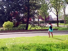 Chubby Brazilian chick takes a quick swim in the local river