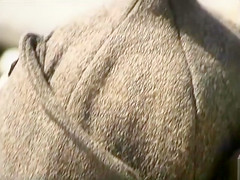 Naked brunette teens splash in the lake