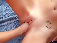 Fabulous amateur Fisting, Outdoor sex clip