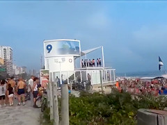 Impeccable Brazilian butts of the public beach in Sao Paulo
