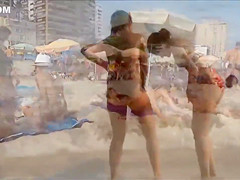 Impeccable Brazilian butts of the public beach in Sao Paulo