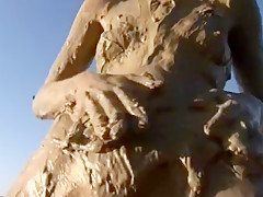 Horny homemade Beach, Solo Girl xxx clip