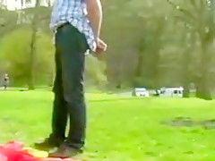 Pussy play in the park