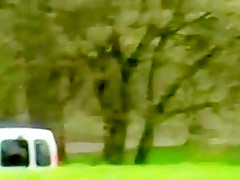Pussy play in the park