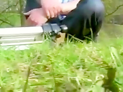 Pussy play in the park