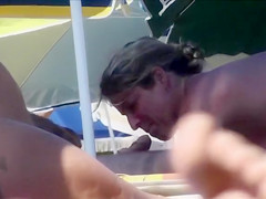 Bold public blowjobs on the beach from sexy wives