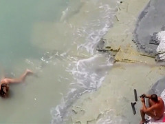 Nudist people at my local beach