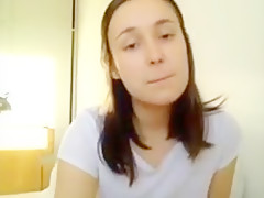 Yang girl  talk and shows hairy pussy