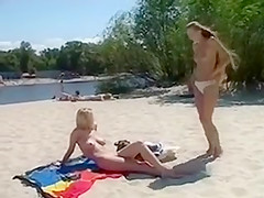 Nudists Beach Video with Two Hot Girls Naked