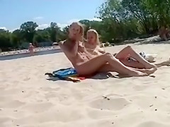Nudists Beach Video with Two Hot Girls Naked