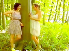 Two lesb with wild forest