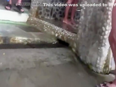Nudist women filmed in secret at the shower cabins at beach