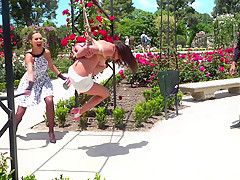 Rope Bondage Slut Loves To Be Tied Up In Public - PublicDisgrace