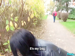 Ania Kinski & Martin Gun in MILF loses handbag and her panties - PublicAgent