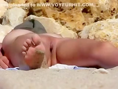 Naked Amateur Wife Pussy Filmed at the Beach