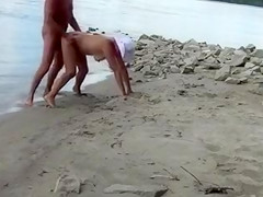 Hungarian Couple Fucks by the River in Budapest